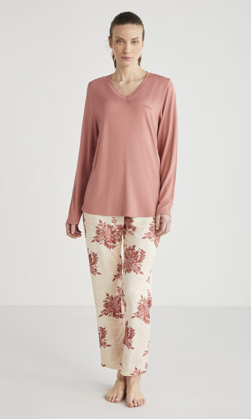 Pyjama Complet à 2 Pièces Très Chic et Classe En Cotton Modal