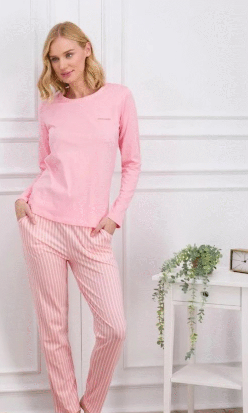 Pyjama Complet Rose Séchée à Deux Pièces Pierre Cardin