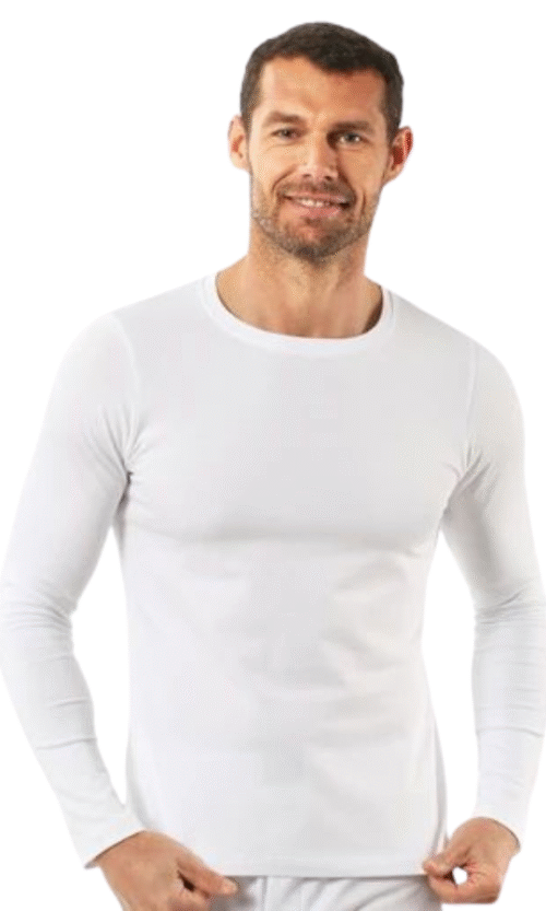 Bodi Manche Long Pour Homme en Cotton Confortable Col Rond