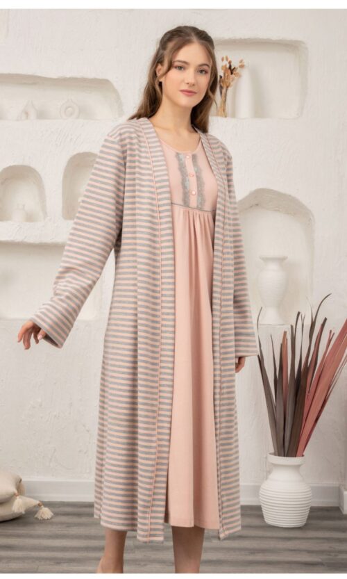 Pyjama longue avec peignoir