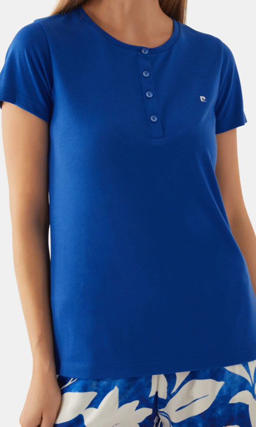 Pyjama 2 Pieces Bleu et blanc